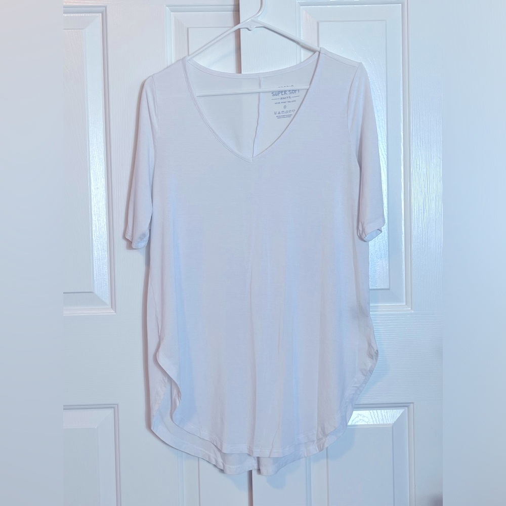Torrid Super Soft Knit Tunic,  3/4 Sleeves, White, size 0x
